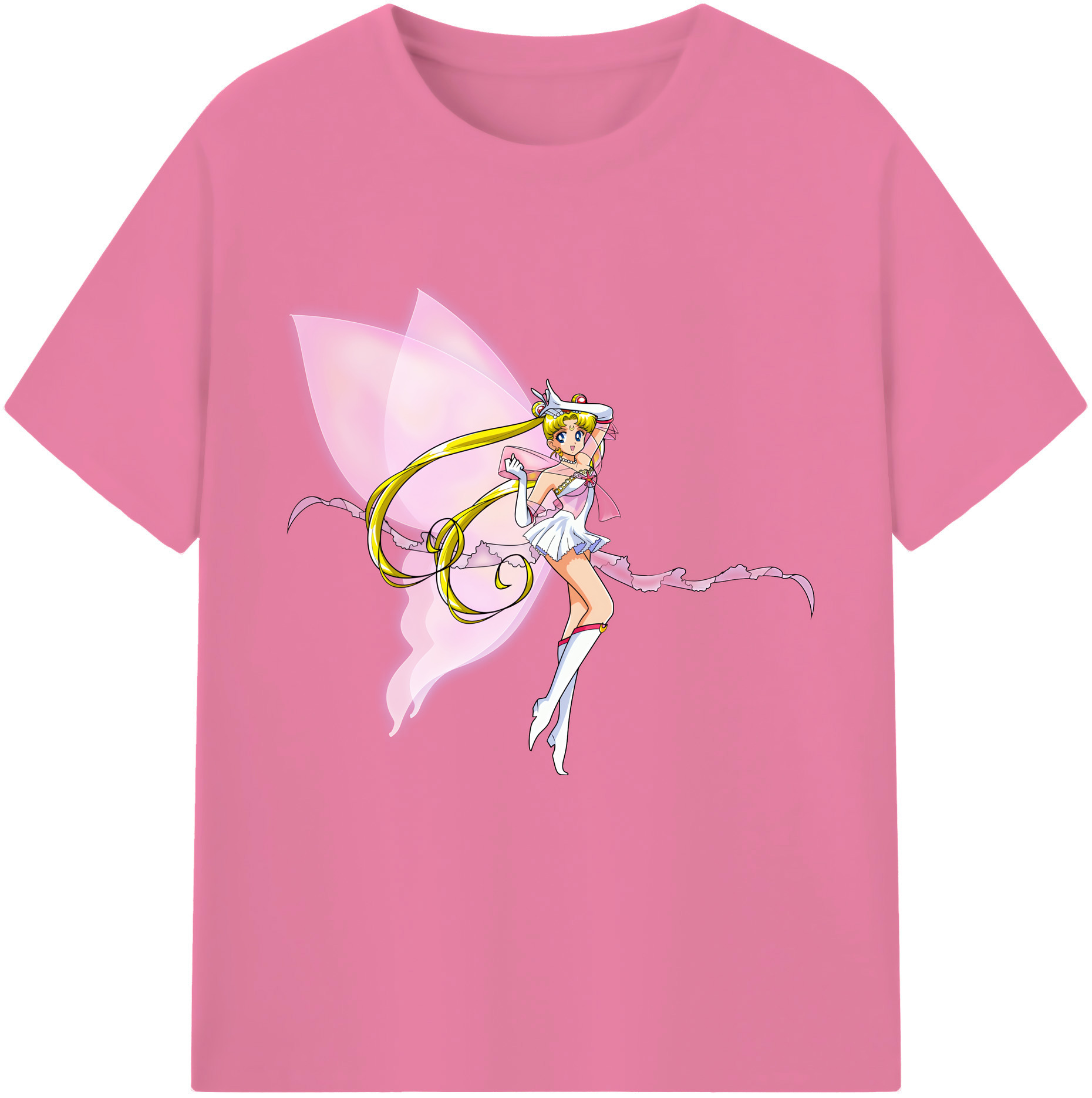 （画像用） 美少女戦士セーラームーン 月野 うさぎ つきの うさぎ Sailor Moon Tsukino Usagi 綿100％半袖Tシャツ（フロントプリント）